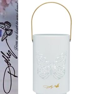 Dolly Parton Cut-Out Butterfly Decorative Lantern w/ Gold Handle